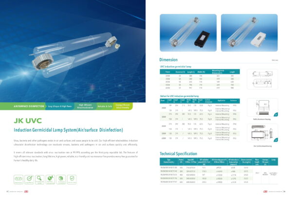 UVC 254 nm Induction bulb-300 W & ballast. - Image 3